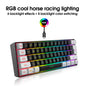 RGB 61-Key Wired Gaming Keyboard with RGB Backlight