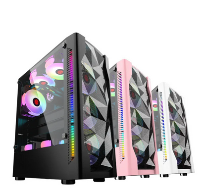 Desktop PC Case – Compatible with Large & Medium Motherboards, Under-Mount Power Supply